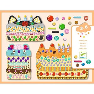 COLAGEM COM MOSAICOS BOLOS E DOCES