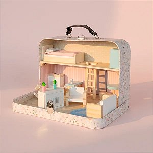 MALETA CASINHA DE BONECA C ACESSORIOS PASSEIO VIAGEM