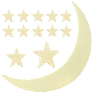 ADESIVOS BRILHA NO ESCURO LUA E ESTRELAS