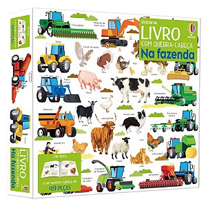 LIVRO NA FAZENDA COM QUEBRA CABEÇA 49 PCS