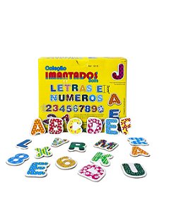 COLEÇÃO IMANTADOS LETRAS E NUMERO 3CM