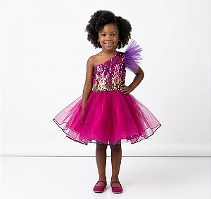 FANTASIA VESTIDO 5PC OMBRO UNICO PINK TAM M- XBLL 568/19