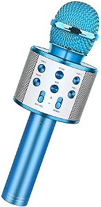 MICROFONE KARAOKE ELETROTOYS AZUL