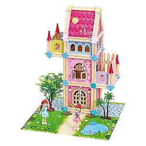 JOGO MONTE E BRINQUE 3D CASINHA
