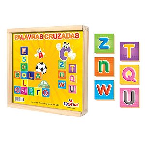 JOGO PALAVRAS CRUZADAS CX MADEIRA