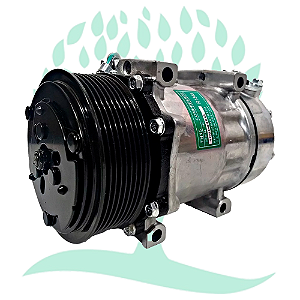 Compressor Sanden 7H15 8290 Caminhão Scania 2008> 24v Polia 8Pk