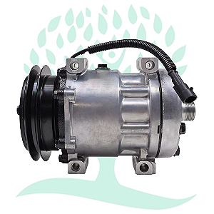 Compressor Sanden U4275 Máquina Retroescavadeira Case 580N/ 580SN/ 590SN/ 580SN - 12 Volts Polia 1A