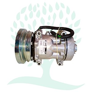 Compressor Sanden 7H15 4129U (4 Pass) Case 865B New Holland Pa Carregadeiras e Motoniveladoreas 1A  24V (Orig)