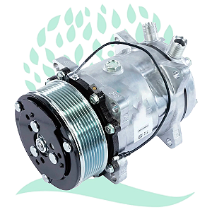 Compressor Sanden 5H14 8PK12V Saida Vert.