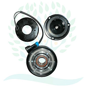 Conjunto Embreagem P/Comp. Denso 10SRE18C John Deere 310k Polia 8pk 24V