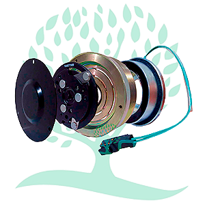 Conjunto de Embreagem Sanden 7H15 4300 / 4795 Caterpillar / Case / New Holland 8Pk 24 Volts