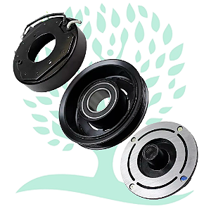 Conjunto Embreagem P/Comp. Denso 10S15 4PK 12V New Holland