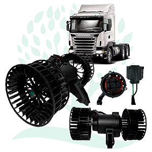 Motor da Caixa Evaporadora Scania 124 24v  Serie 4 98 A 2007 (1495692c)