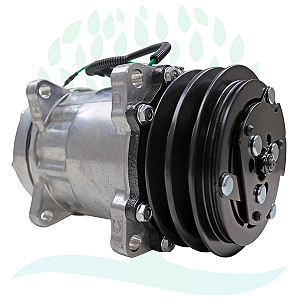 Compressor Sanden 7H15 4862 (8 Orelhas) 2A 24v Saida Hrz