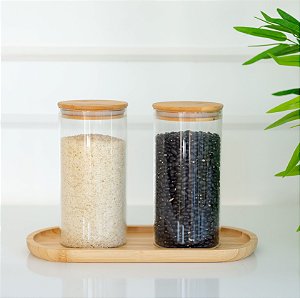 Conjunto 2 Porta Mantimento Hermético 1300 ml