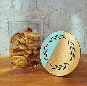 Porta Mantimento Vidro Redondo 750ml Verde Água