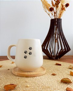 Caneca Patinhas com Pires Bambu 260ml