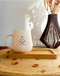 Conjunto Café com Afeto Entrego e Agradeço - Caneca com Bandeja