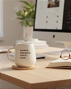 Caneca Dinda Madrinha com Pires Bambu 260ml