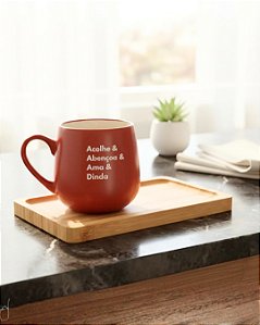 Caneca Xícara com bandeja Dinda Madrinha