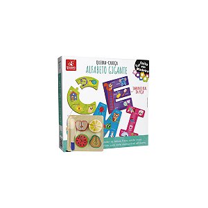 Kit Quebra-Cabeça Alfabeto Gigante + Frutas Montessori