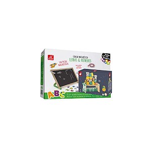 Kit Lousa Magnética Brincadeira de Criança+ Animais De Empilhar 15 Peças Janod