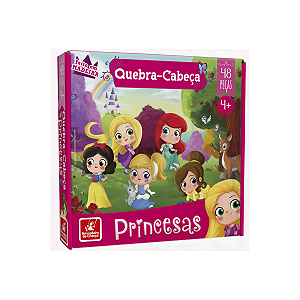 Quebra Cabeça Princesas Brincadeira de Criança 48 Peças