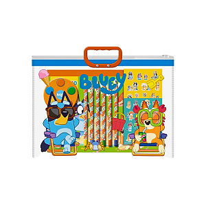 Livro P/ Colorir Bluey C/ Maleta 35x27