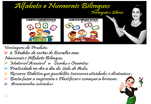 Baralho Bilingue com Alfabeto e Numerais