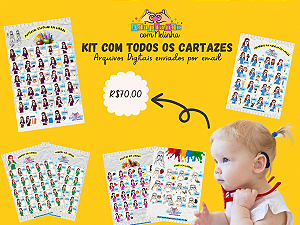 kit com Cartazes Ampliados 5 temas em LIBRAS