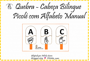 JOGO DE ENCAIXE COM ALFABETO MANUAL