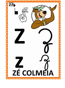 Placas com Alfabeto Manual Ilustrados/ Personagens Infantis 4 TIPOS DE LETRAS+ escrita de sinais