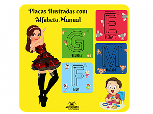 Placas Ilustradas com o Alfabeto Manual