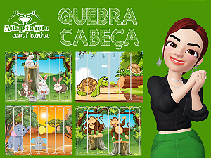 QUEBRA CABEÇA DOS ANIMAIS / ALFABETO MANUAL