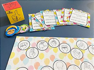 TRILHA DO ALFABETO MANUAL COM ILUSTRAÇÃO E DADO