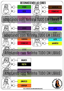 Atividade Escrita com as Cores em LIBRAS