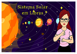 Slide Sistema Solar em Libras