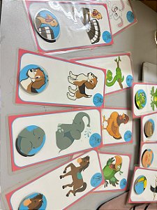 Placas de Pareamento com Sombra dos Animais em LIBRAS