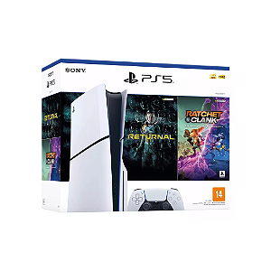 Console Playstation 5 Slim 1TB Bundle Com 2 Jogos Returnal + Ratchet & Clank Mídia Física