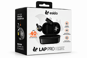 Microfone de Lapela Sem Fio Eskilo LAP Pro com 2 Microfones