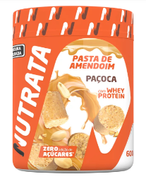 PASTA  DE AMENDOIM NUTRATA WHEY SABOR PAÇOCA 600G