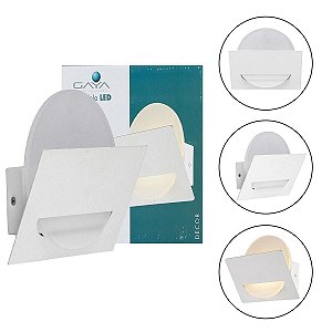 Luminária Arandela Led 6w 3000k Bivolt Luz Amarela IP20 - Gaya