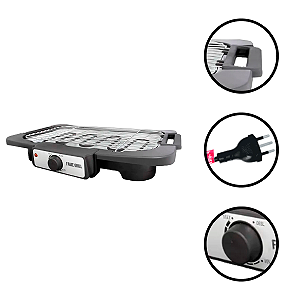 Churrasqueira Grill Elétrica Portátil Grande 1800w 127v - Fame