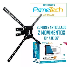 Suporte para TV de 10" à 56" polegadas Articulado 2 Movimentos - Prime Tech