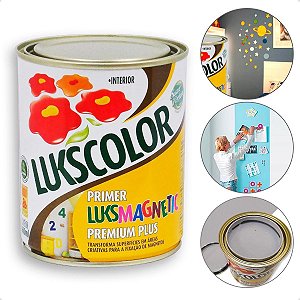 Tinta Primer Magnética Imã Luksmagnetic 900ml 1/4 Cinza Claro - Lukscolor