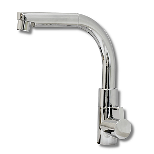 TORNEIRA FAME PREMIUM CROMADA CURVA BICA ALTA COZINHA MESA