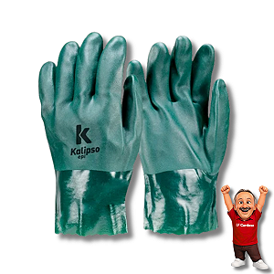 LUVA PVC FORRADA KALIPSO 27CM VERDE