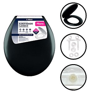 ASSENTO ATLAS ALMOFADADO CLASSICO PRETO