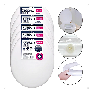 KIT 5 ASSENTO ATLAS ALMOFADADO CLASSICO BRANCO