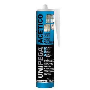 COLA SILICONE UNIPEGA ACETICO BRANCO 280G 0544 #6 MULT-USO
